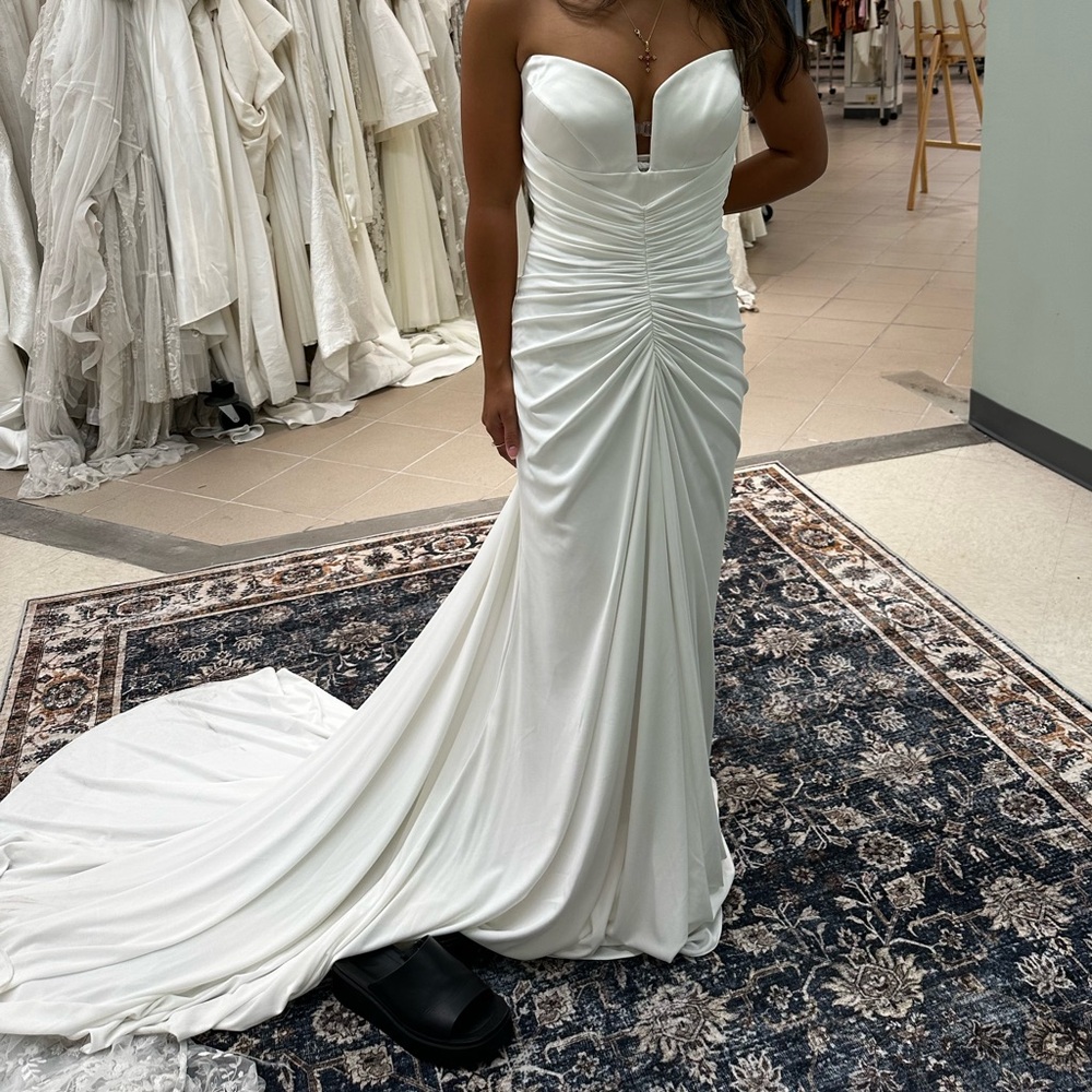 BHLDN Simone Strapless Cream Wedding Gown Anthropologie Bridal